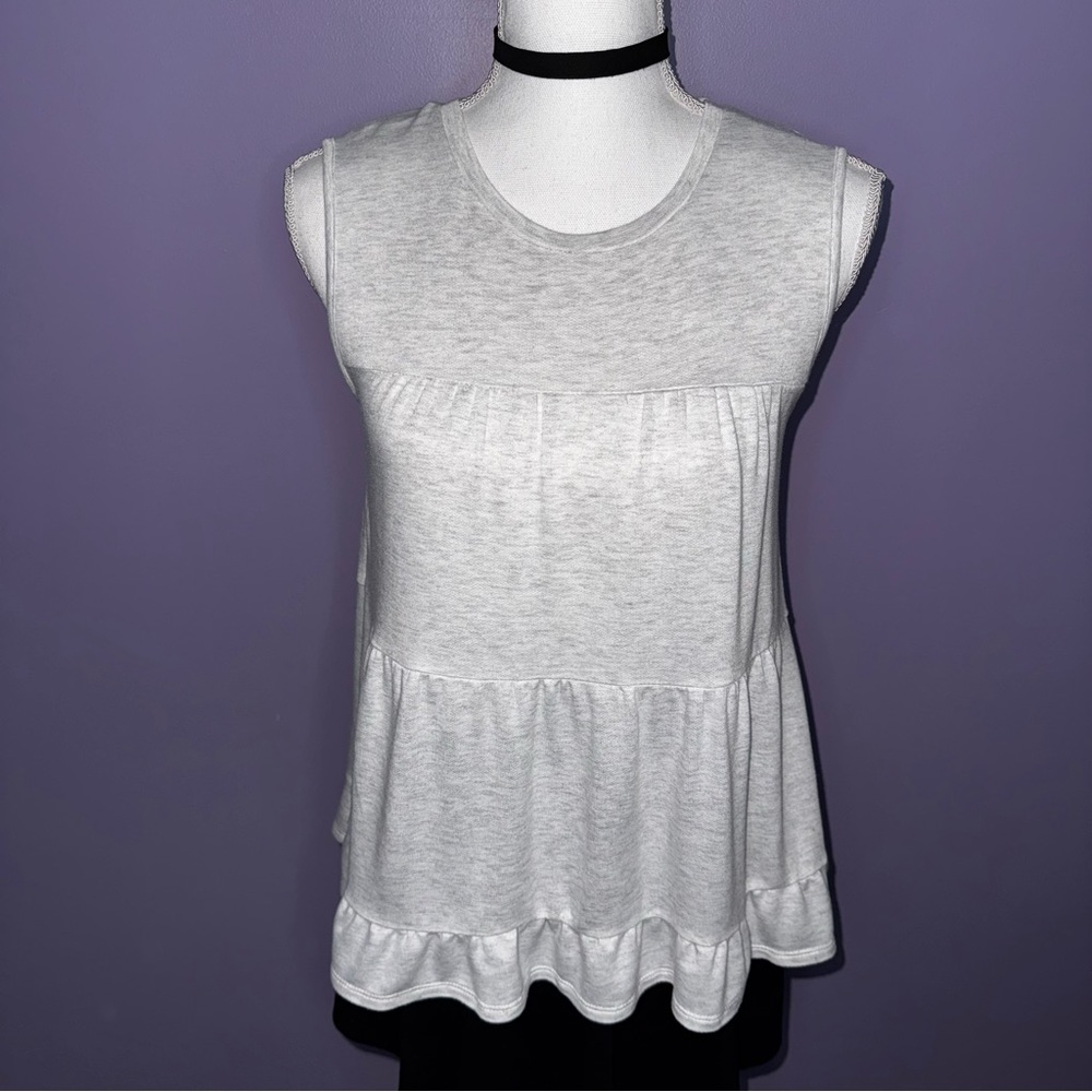 NWT Dry Goods Heather Grey Tier Top